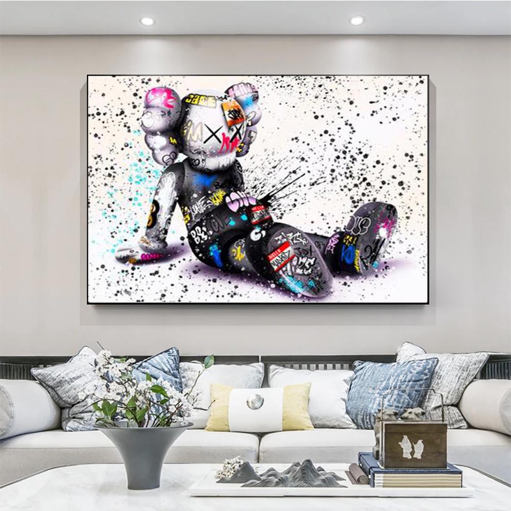 最終 値下げ/全米価格/暴騰/近代ポップアート/ KAWS カウズ /油彩/原画