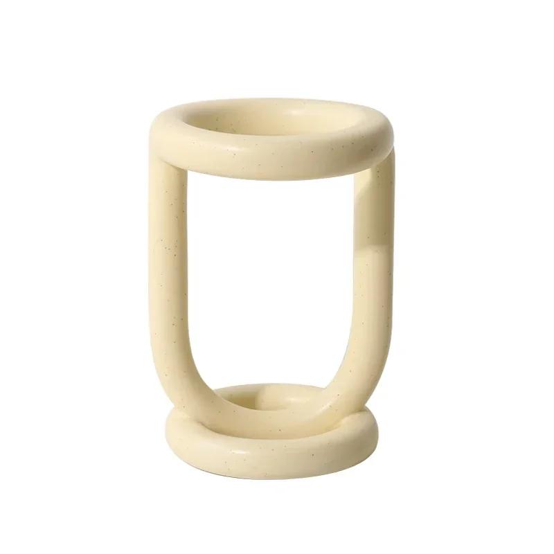 Simple Ceramic Toothbrush Holder Base Multifunctional Toothpaste Holder Portable Toothbrush Organizer Case Bathroom Accessories