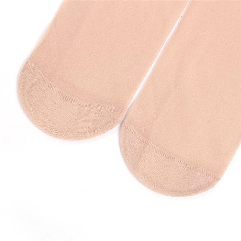 5Pairs Women Nylon Elastic Short Ankle Sheer Stocking Silk Short Socks Purecolor