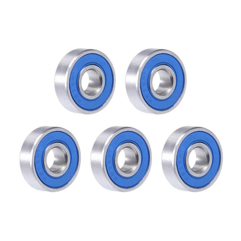10PCS 608 2RS /608ZZ Ball Bearings – Bearing Steel and Double Rubber Sealed Miniature Deep Groove Ball Bearings