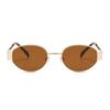 Hot-selling new Arc de Triomphe oval metal small frame sunglasses, European and American fashion street photography sunscreen sunglasses