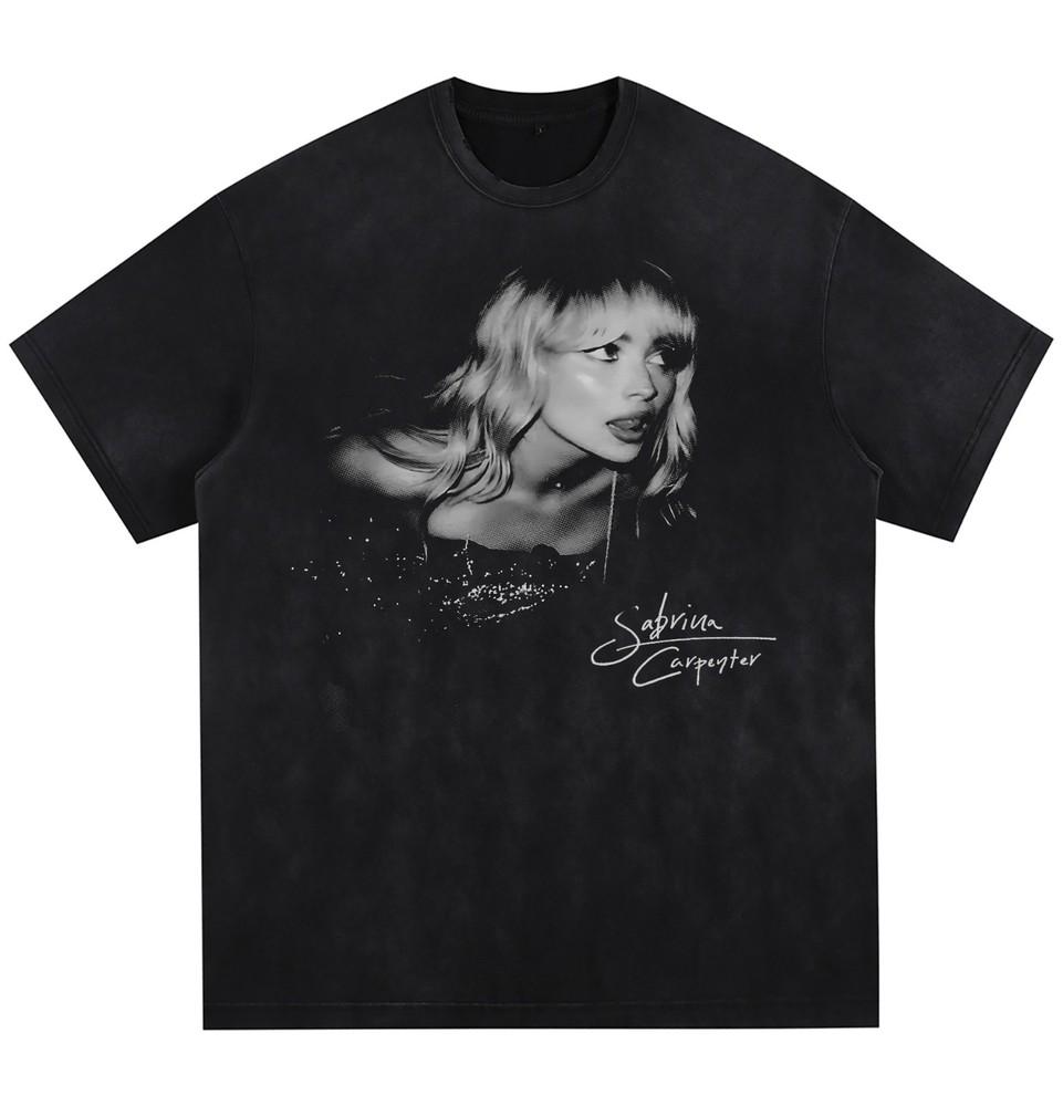 [ACID WASHED FRAYED] Retro 90s Sabrina Carpenter T-Shirt Unisex T-Shirt S