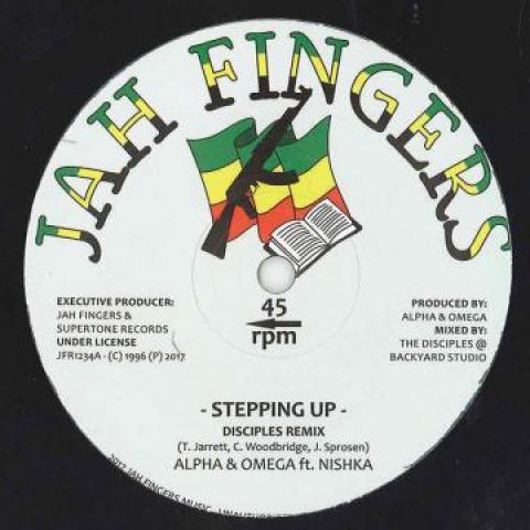 

12inch Record ALPHA OMEGA NISHKA - Stepping Up Dub Mix 1 Dub Mix 2 JFR1234 Jah Fingers UK 1996 UK Reggae Ska Dub