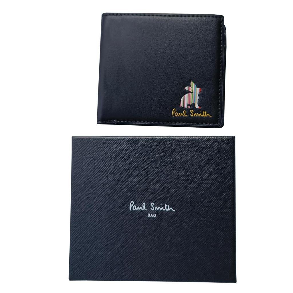 [coconi] Bifold Geldbörse, Intarsienarbeit, Heller Streifen, Hasen-Design, Bifold Geldbörse mit Münzfach, Herren und Damen, Geschenk, Praktisch, Hasenmünze