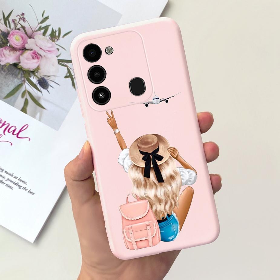 For Tecno Spark 8C Case KG5k KG5j KG5n Stylish Candy Painted Cover Soft Silicone Phone Case For Tecno Spark Go 2022 Spark8C Bags