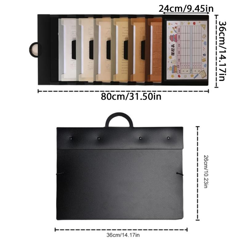 Wall Hanging Document Organizers Expanding Folder with Handle 6 Pocket Document Folder for File Paper Documents Receipts