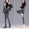 Women's High-Waisted Fleece-Lined Slimming Pencil Jeans - Autumn/Winter 2024 Straight-Leg Pants