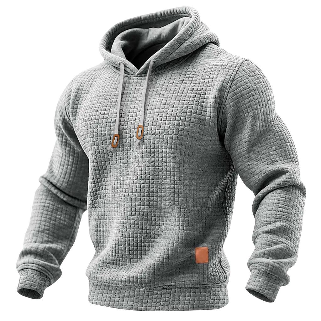 Men's Solid Color Sweatshirt Hoodie Men's Sports Large Size Casual Sweatshirt