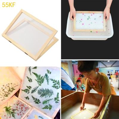 55KF 2Pcs Reusable Mesh Paper Making Frame Handcraft Tool for Handmade Stationery Recycled Art Projects and DIY Crafts