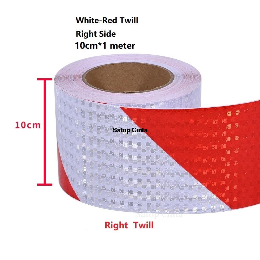 10cm*1m DIY Twill Reflective Car Stickers Waterproof PVC Honeycomb Adhesive Reflectors Tape Warning Safety Strips For Motrocycle