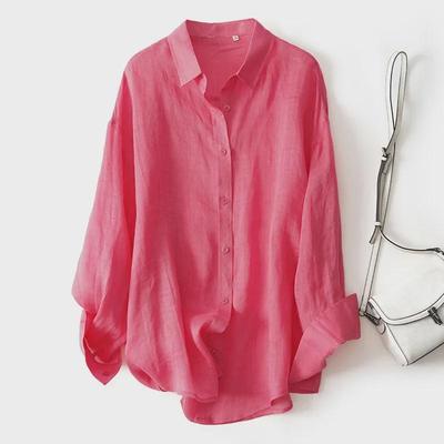 2024 Women's Spring/Summer Slim Fit Sun-Proof Long-Sleeved Shirt - Lightweight, Loose Air-Conditioning Casual Top