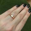 Double Fair 0.5 Carat Cubic Zircon Wedding Rings For Women Rose Gold Color Engagement Dating Cupple Ring Trend Jewelry R249