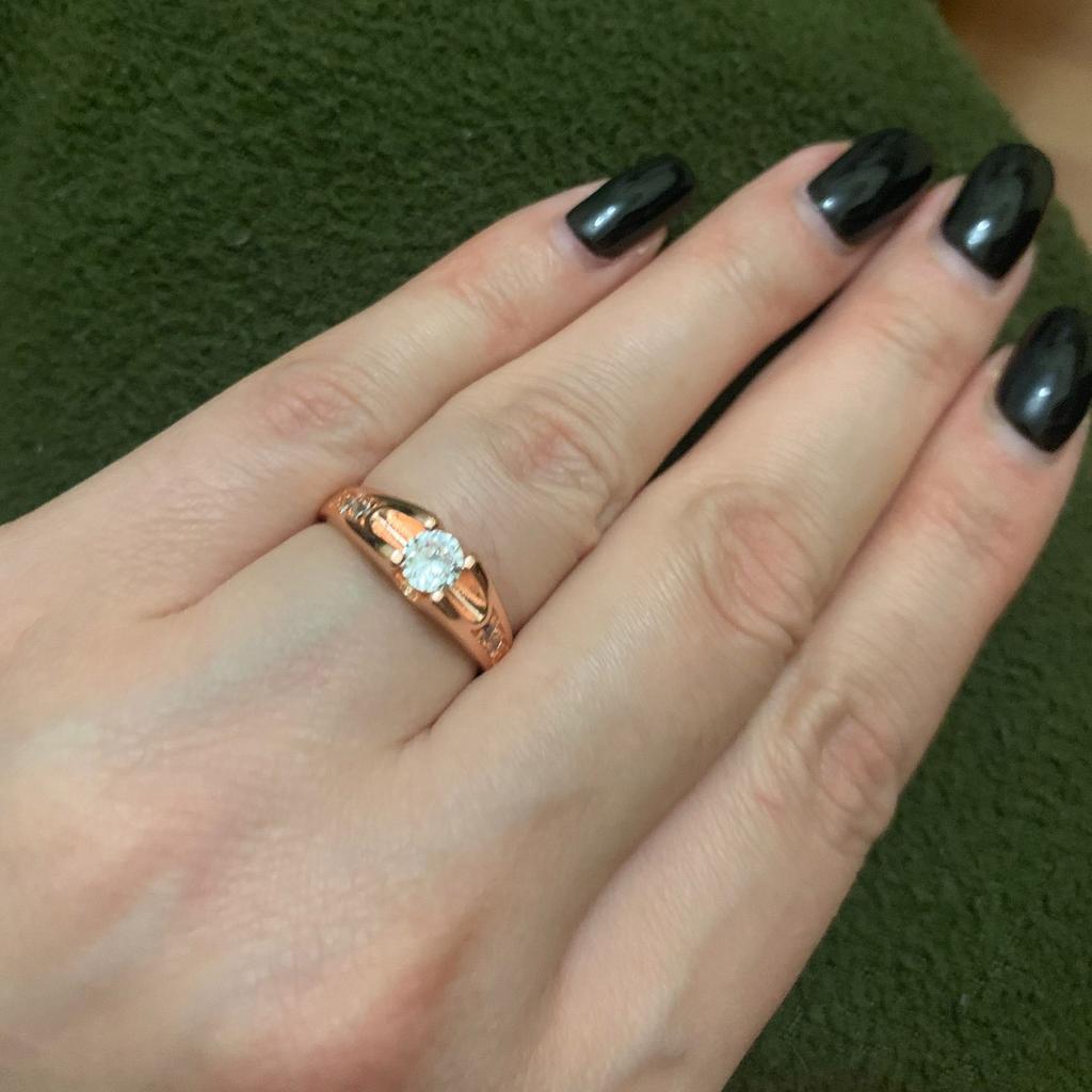 Double Fair 0.5 Carat Cubic Zircon Wedding Rings For Women Rose Gold Color Engagement Dating Cupple Ring Trend Jewelry R249
