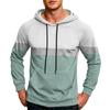 Men's Casual Hoodie with Pocket Drawstring and Printed Design for Everyday Wear