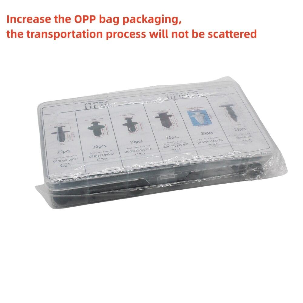 100 Stück Auto Fastener Clip Kit Fender Rivet Clips Karosserie Push Retainer Pin Rivet Stoßstange Türverkleidung Retainer Auto Clips