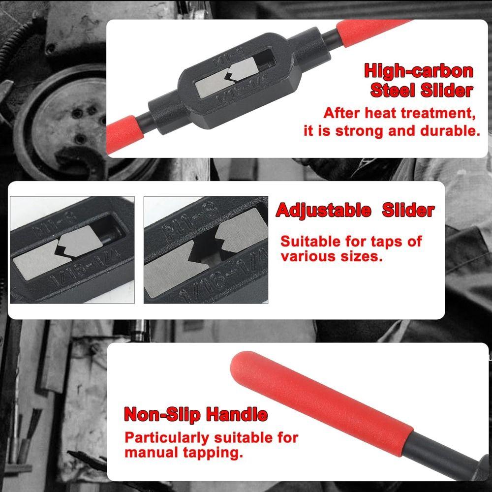 Carbon Steel Tap Handle Tool M1-M10 Tap Reamer Tool Professional Tap Wrench  Thread Cutting