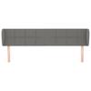 Maison Exclusive - Tête de lit avec oreilles Gris foncé 183x23x78/88 cm Tissu