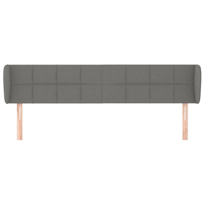 Maison Exclusive - Tête de lit avec oreilles Gris foncé 183x23x78/88 cm Tissu