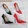 Personalized new nightclub drag dance high heels metal heel pointed super high heel banquet party fashion