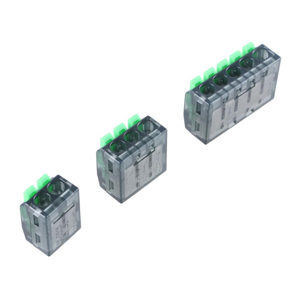 75Pcs 2/3/5 Port Electrical Lever Wire Connectors Fast Connection Terminal Electrical Connectors Push-in Terminal Block