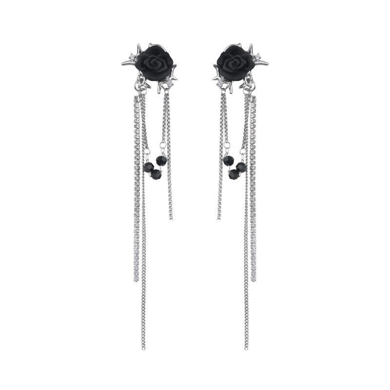 

Корейские серьги-кисточки «Черная роза»: Элегантный и Модный Дизайн