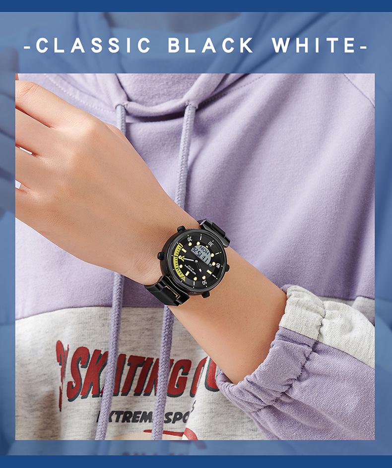 Sanda Youth Luminous Multi-Functional Waterproof Wristwatch