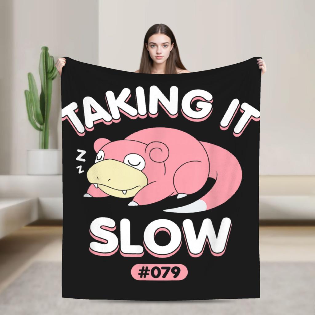 Soft Blankets Decorative Slowpoke Cartoon Bedding Throws  Flannel Bedspread For Outdoor Fashion Sofa Bed Cover
