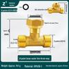 Conector Rápido de Cobre Puro de Gran Caudal Macho/Hembra Tipo Y con Tuerca Móvil Codo Distribuidor de Agua