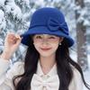 Soft Felt Retro Cloche Cap Warm Fleece Vintage Fedora Cap Winter Woolen Hat  Shopping Day