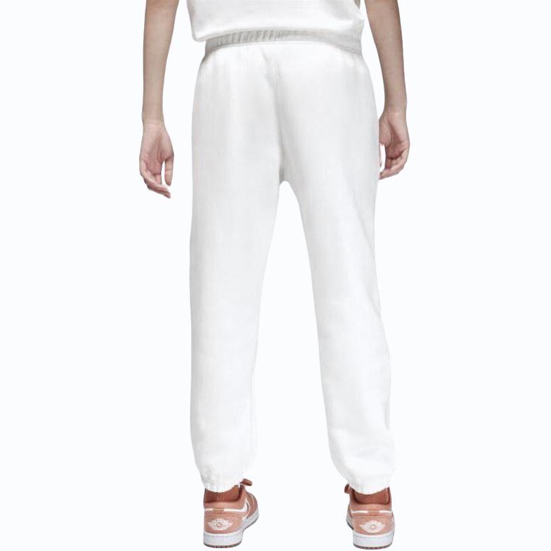Jordan Brooklyn Letter Print Fleece Cuffed Knit Joggers Women Joggers White FN5441-133
