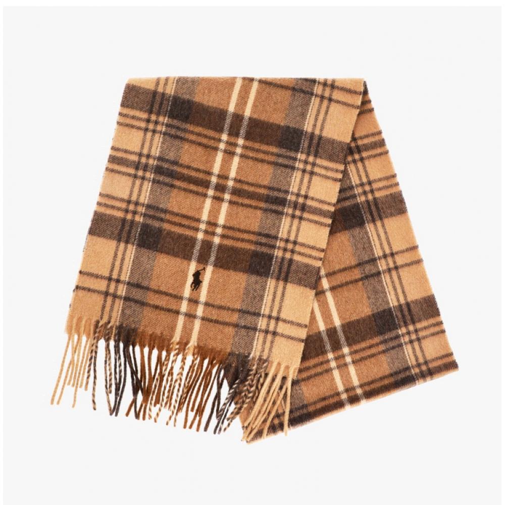 Polo Ralph Lauren Pc0946 208 Pony Plaid Check Fringe Muffler