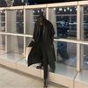 Giacca a vento da uomo di media lunghezza in stile coreano, Primavera/Autunno, Cappotto al ginocchio in lana britannica, Capospalla largo e alla moda