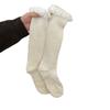 Sweet Lace Vertical Striped Thickened Loop Socks for Warmth In Autumn and Winter, Boneless Pile Socks for Women