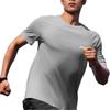 Li Ning Solid Color Logo Print Slim Fit Lightweight Fitness Shirt Men Tops Deep-Gray YUDT061-3
