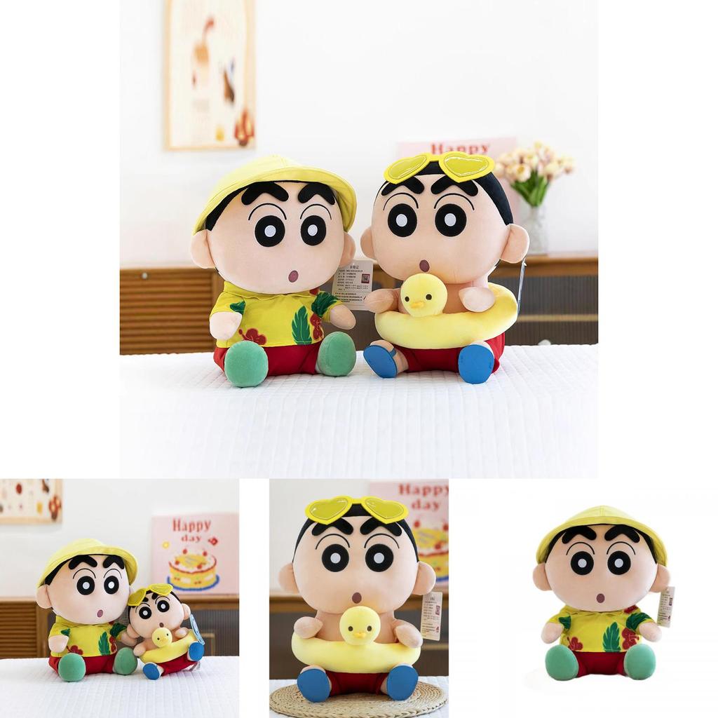 Crayon Shinchan Plush Toy Summer Swim Ring Collectible For Kids And Fans