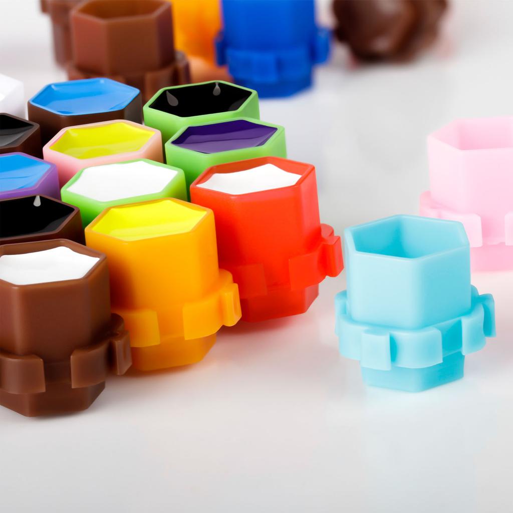 200PCS Color Tattoo Ink Cups Beehive Shape Pigment Holder Container Spliceable Cups for Tattoo Makeup
