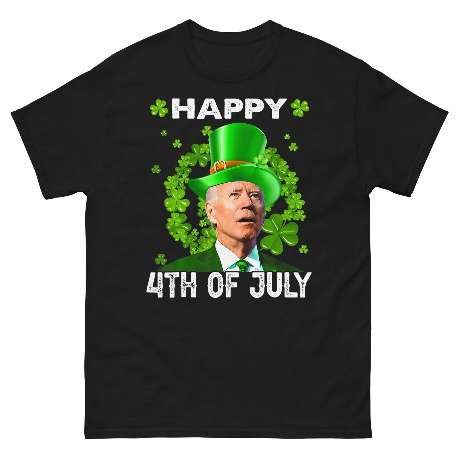 Happy 4th Of July St Patrick s Day Leprechaun Joe Biden T-Shirt S