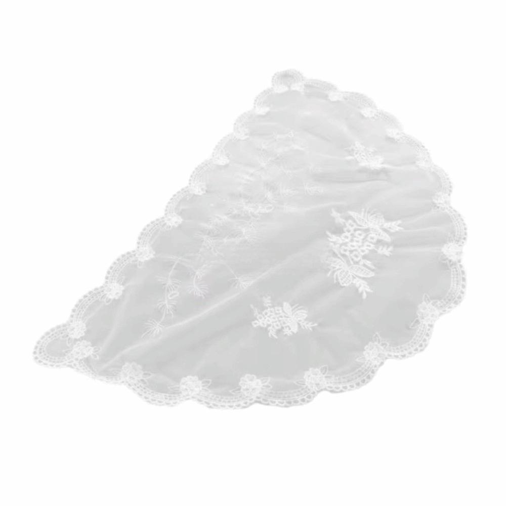 Thin Lace Scarf Veil Headbands Solid Color Women Lace Bandana Fashion Bride Veil  Travel белый