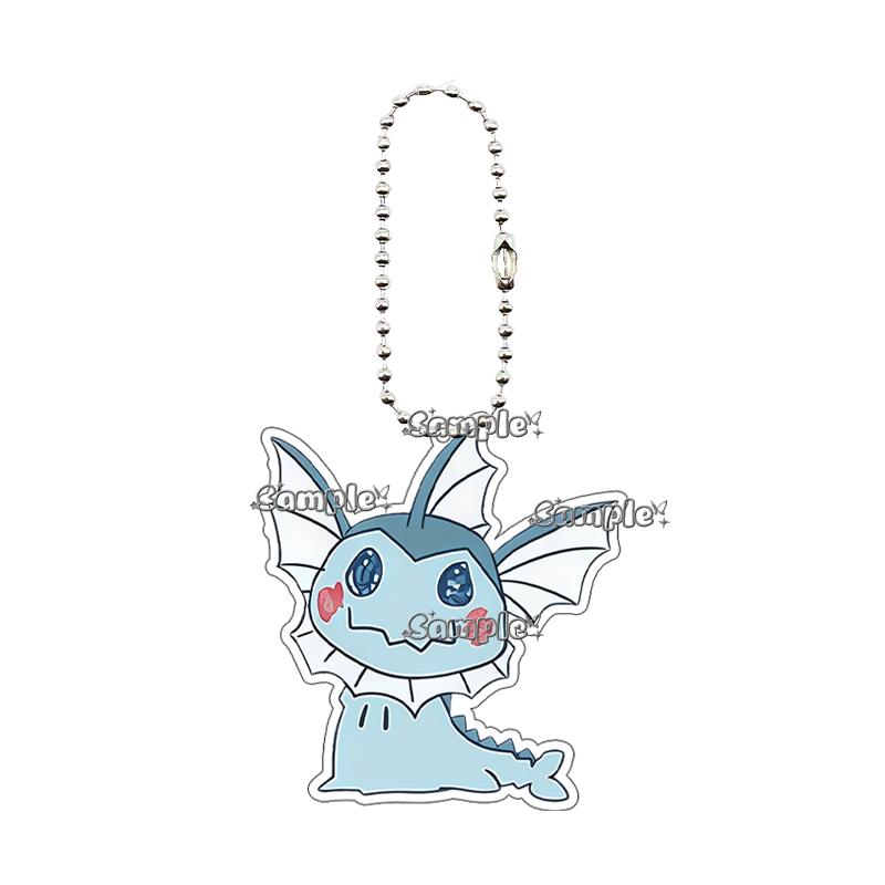 Creative Anime Eevee Leafeon Glaceon Umbreon Jolteon Anime Double-sided Printing Acrylic Keychain Key Ring Jewelry  Accessories