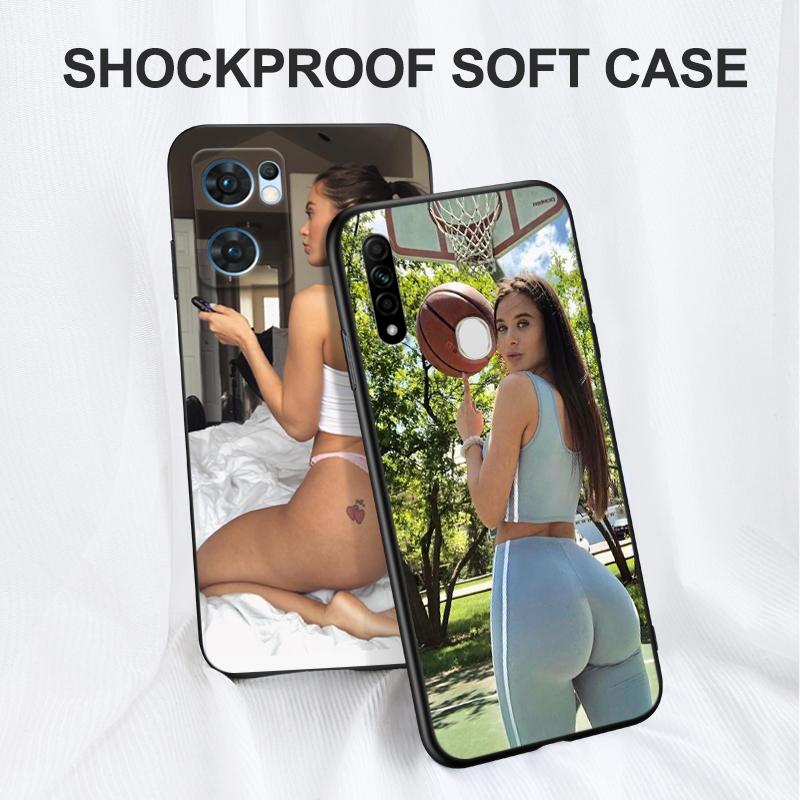 Czarne etui Tpu do Vivo Y30 Y30G Y31 Y53S Y33 Y33S Y33T Y67 Y51 Y51S Y51A 2021 2022 2020 4G 5G Lana Rhoades seksowna dziewczyna