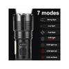 Tactical Rechargeable LED Flashlight, 7 Modes High Brightness Flashlight for Emergency, Hiking, Camping, Camping Equipment