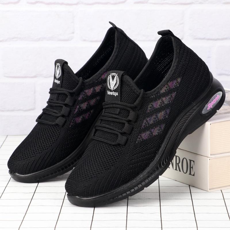 Clearance women's shoes cloth shoes women's new flying woven shoes casual single shoes soft-soled shoes