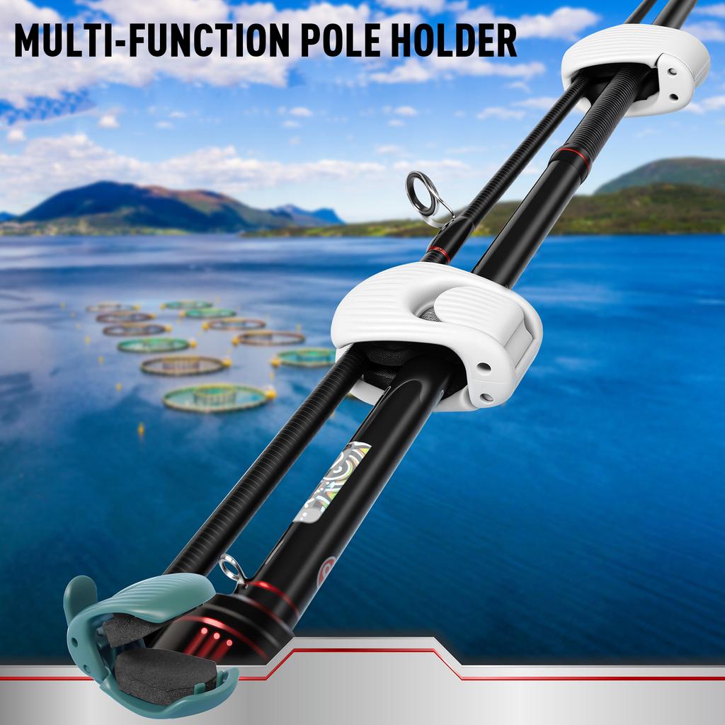 Multifunctional Rod Holder Fishing Rod Clips Fishing Rod Holder Fixer Clip for Various Sizes Fishing Pole