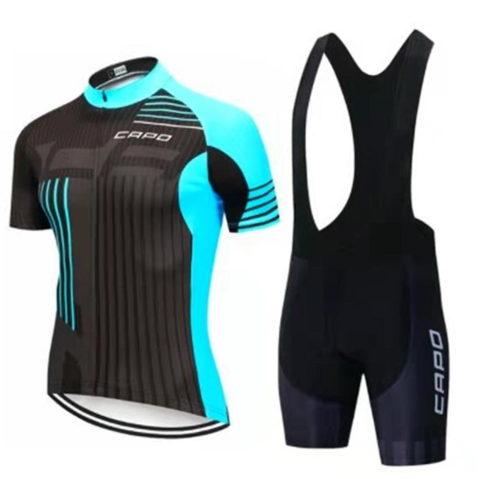 Tour De France Cycling Suit Short-Sleeved Quick-Drying Breathable Suit Outdoor Road Mountain Bike Riding Equipment