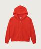Women'S Basic Small Logo Zip-Up Hoodie Red