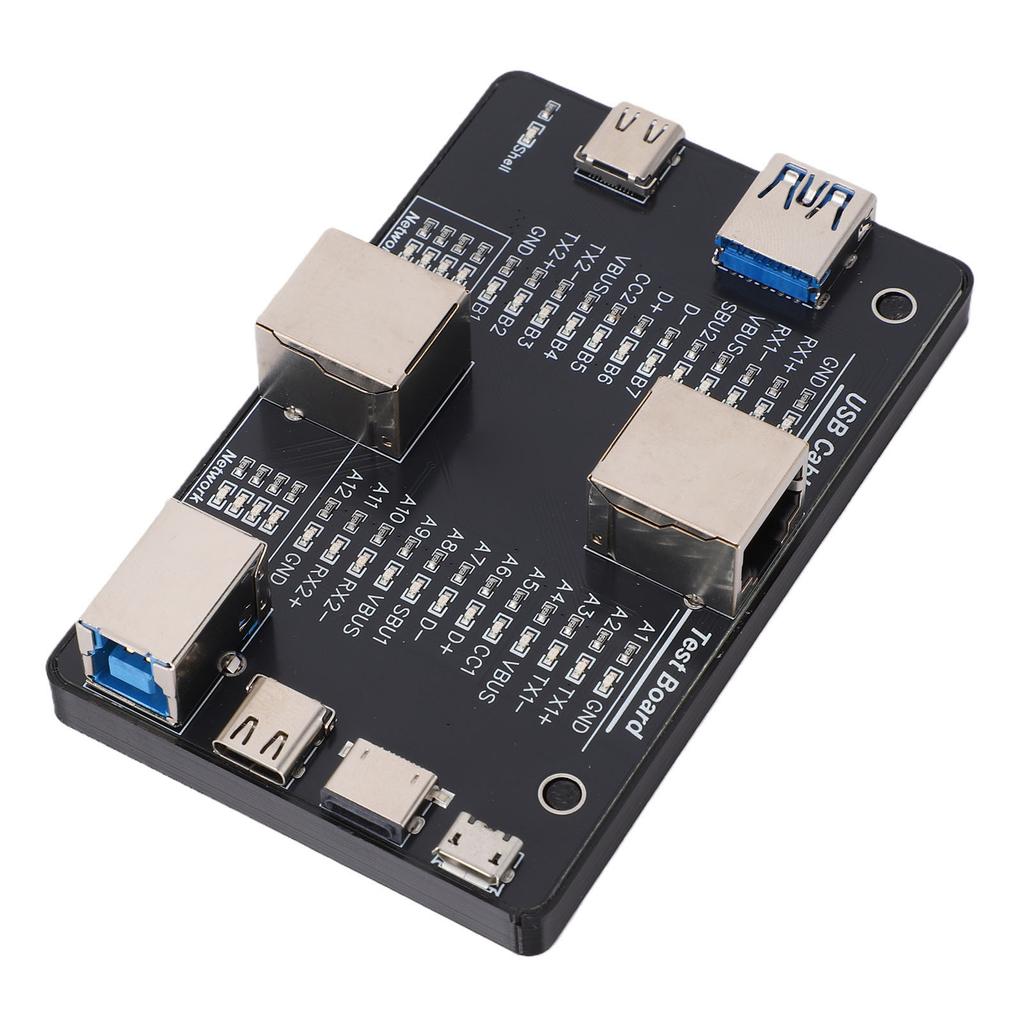 Data Cable Detection Board Multifunctional 32 LED Indicator Lights USB3.2 RJ45 Data Line Type C Tester Board