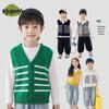 Kids Striped V-Neck Knit Vest