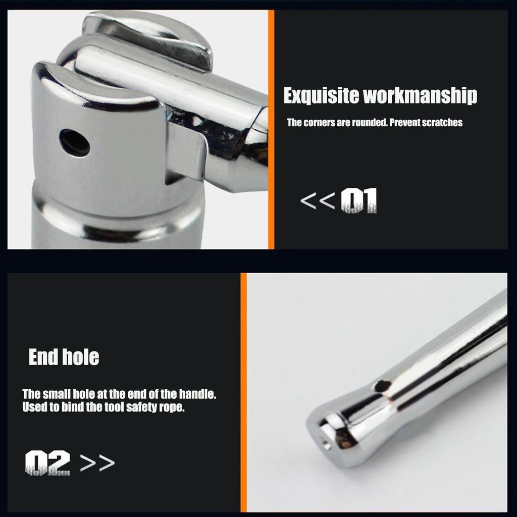 Gerüstwerkzeuge 12-Punkt Gerüstratsche Ergonomischer Griff Ratschend Verstellbar Leichtes Schraubenschlüsselaufsatz Für Werkzeuge