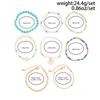 8-teiliges Set Boho Perlen-Stapelarmband-Set für Damen Meeresmuschel Perlen-Anhänger Mehrschichtig Blaue Rocailles Strandurlaub Schmuck