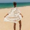 Women's Cardigan Explosion Beach Coverup Mesh Bikini Outer Cardigan Lace Embroidery Sunbrella